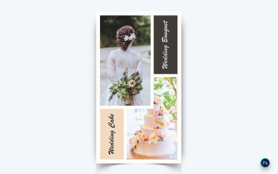 Invitation de mariage Modèle de conception d&amp;#39;histoire de médias sociaux RSVP-10
