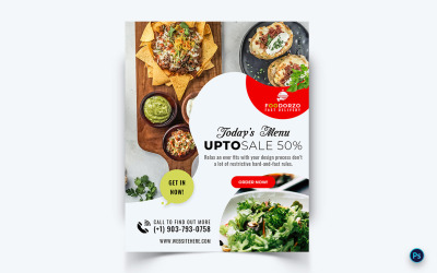 Matrestaurang erbjuder flödesdesignmall för sociala medier-05