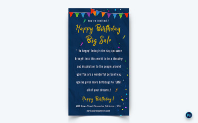 Birthday Party Celebration Social Media Instagram Story Design Template-10