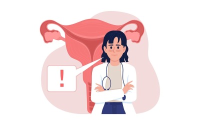 Chame a atenção para a ilustração de saúde reprodutiva da mulher