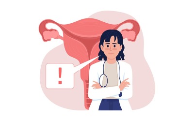 Machen Sie auf die Illustration der reproduktiven Gesundheit von Frauen aufmerksam