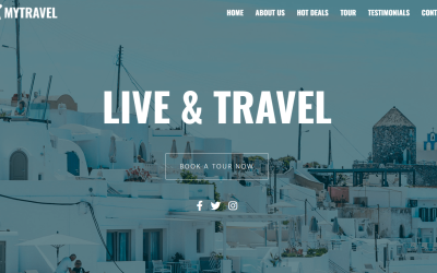 Agência de viagens Mytravel - Modelo de site HTML5 de uma página