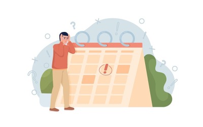 Deadline ångest Illustration