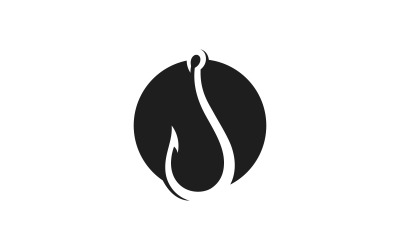 Angelhaken-Vektor-Logo-Design-Vorlage V14
