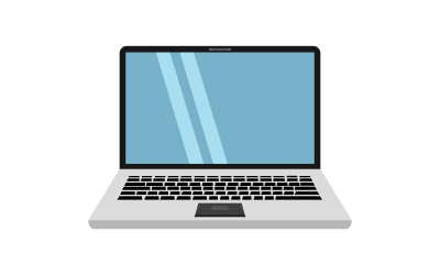 Laptop geïllustreerd op een witte achtergrond