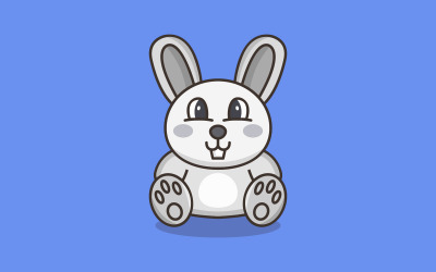 Rabbit in vector illustrated on a background