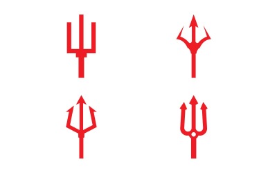 Trident Vector Logo Design Szablon V10