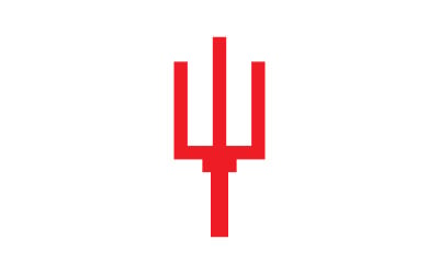 Trident Vector Logo Design Template V2