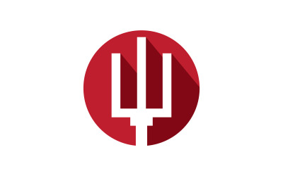 Trident Vector Logo ontwerpsjabloon V5