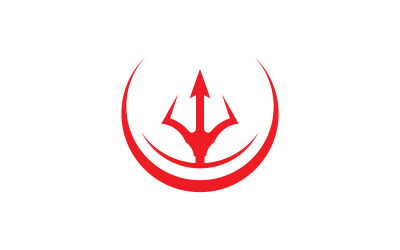 Trident Vector Logo ontwerpsjabloon V6