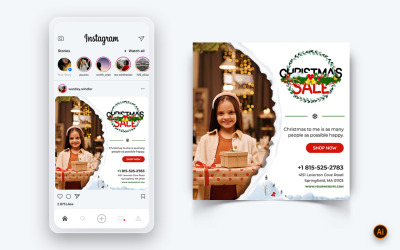 Christmas Offer Sale Celebration Social Media Post Design-13