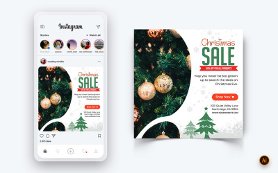 Offerta di Natale Vendita Celebrazione Social Media Post Design-03