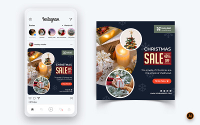Offerta di Natale Vendita Celebrazione Social Media Post Design-05