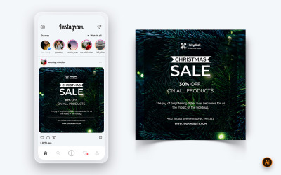Offerta di Natale Vendita Celebrazione Social Media Post Design-08