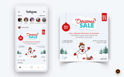 Offerta di Natale Vendita Celebrazione Social Media Post Design-09