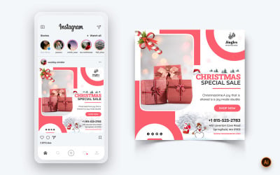 Offerta di Natale Vendita Celebrazione Social Media Post Design-12