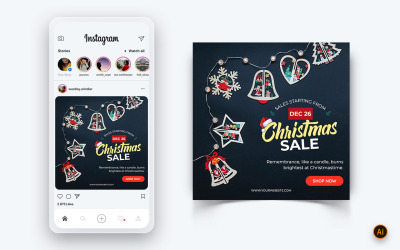 Offre de Noël Célébration de la vente Conception de publication sur les médias sociaux-15