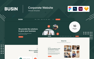 Pagina di destinazione Busin 10 Figma Psd Sketch