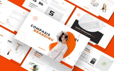 Compasis Brand Fashion PowerPoint-sjabloon