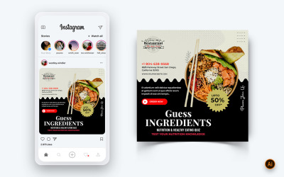Modelo de design de postagem de mídia social de serviço de descontos de alimentos e restaurantes-59