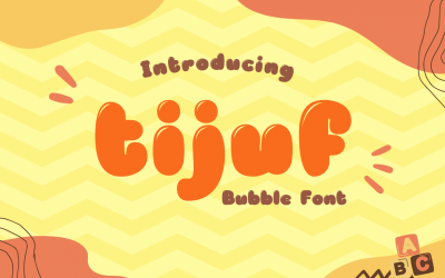 Tijuf font designed with a unique and creative shape