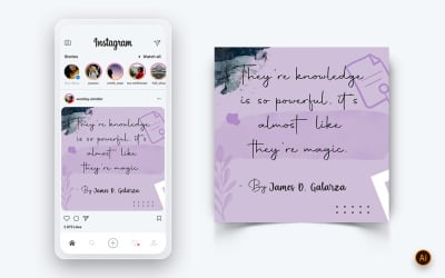 Národní den knihovníků Sociální média Šablona návrhu příspěvku Instagram-05