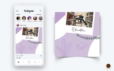 Národní den knihovníků Sociální média Šablona návrhu příspěvku Instagram-07