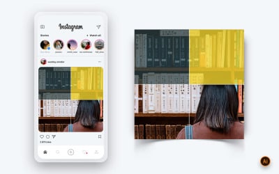 Národní den knihovníků Sociální média Šablona návrhu příspěvku Instagramu-12