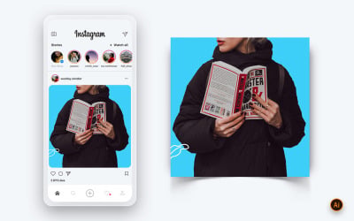 Národní den knihovníků Sociální média Šablona návrhu příspěvku Instagramu-17