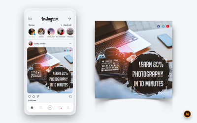Fényképészeti szolgáltatások Közösségi média Instagram Post Design Template-13