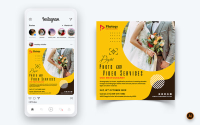 Foto- und Videodienste Social Media Instagram Post Design Template-02