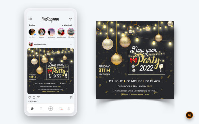 New Year Party Night Celebration Social Media Post Design-06