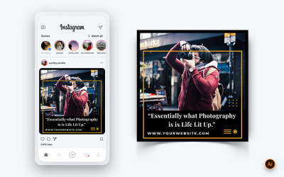 Plantilla de diseño de publicación de Instagram de redes sociales de servicios de fotografía-03
