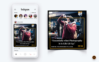 Services de photographie Modèle de conception de publication Instagram sur les médias sociaux-03