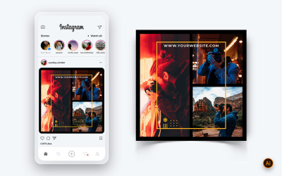 Services de photographie Modèle de conception de publication Instagram sur les médias sociaux-04