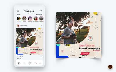 Services de photographie Modèle de conception de publication Instagram sur les médias sociaux-27