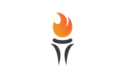 Fakkel licht Vector Logo ontwerpsjabloon V6