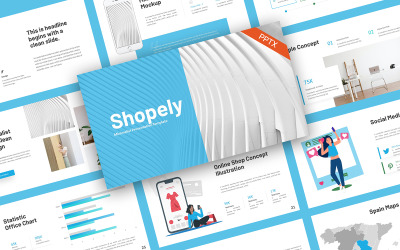 Modello PowerPoint minimalista Shopely