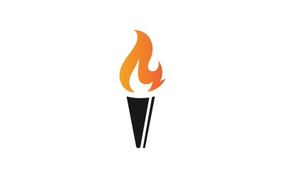 Torch Light Vector Logo Design Mall V5