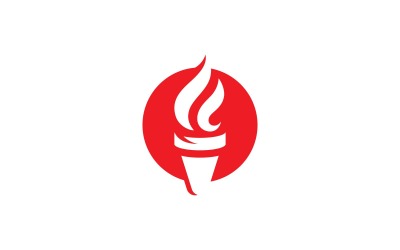 Torch Light Vector Logo Design Mall V9