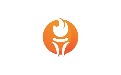 Torch Light Vector Logo Design Template V7