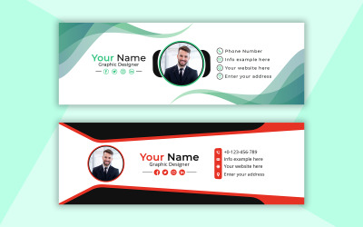 Corporate E-Mail-Signatur-Vorlagen-Bundle-Design