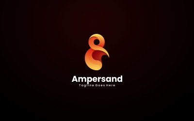 Logo-Stil mit kaufmännischem Und-Verlauf