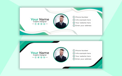 Saubere E-Mail-Signaturvorlage - Saubere Design-UI-Elemente