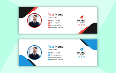 Creative Business E-Mail-Signaturvorlage Social Media Design