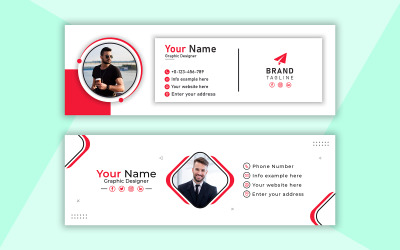 Design de Assinatura de Email - Modelo de Identidade Corporativa