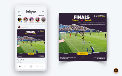 Modèle de conception de publication Instagram sur les médias sociaux pour les tournois sportifs-20