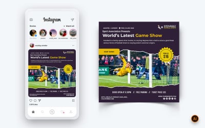 Sport Tournaments Social Media Instagram Post Design Template-08