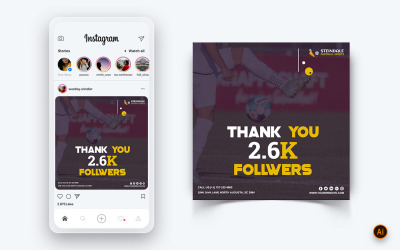 Sportturneringar Sociala medier Instagram Postdesignmall-22