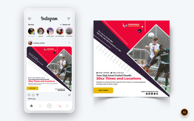 Tornei sportivi Social Media Instagram Post Design Template-04
